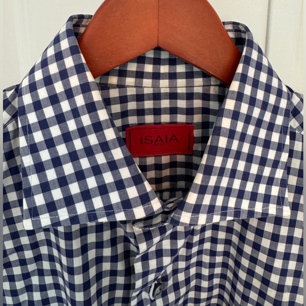 Isaia Cotton Dress Shirt Size 15.5 39 (Pristine Condition)